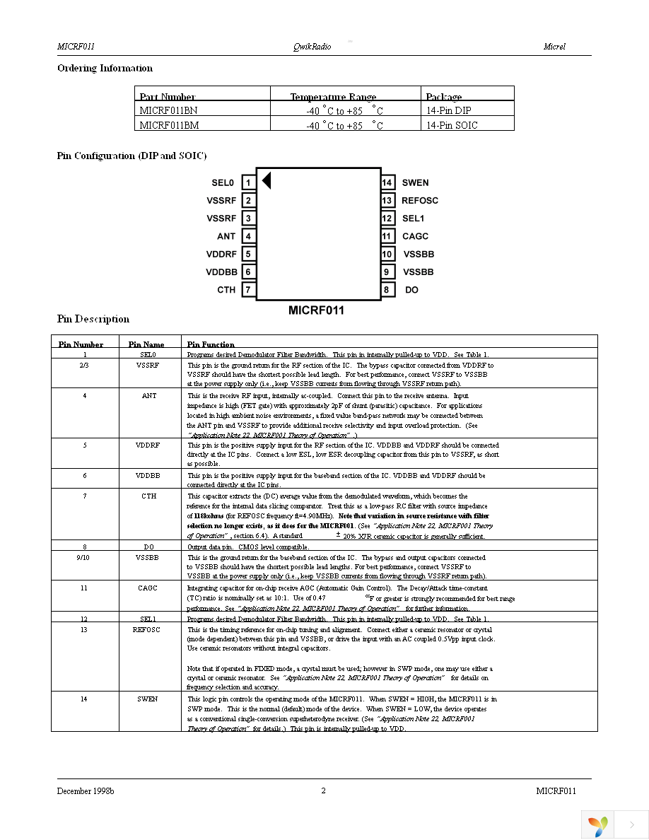 MICRF011YM TR Page 2